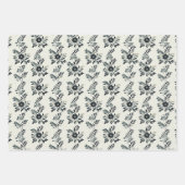 Elegante Ivoren Bloemen Inpakpapier Vel (Voorkant 3)