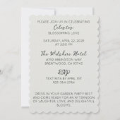 Elegante ivoren bloemen kaart (Achterkant)