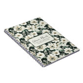 Elegante ivoren bloemen notitieboek (Rechterzijde)