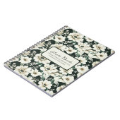 Elegante ivoren bloemen notitieboek (Linkerzijde)