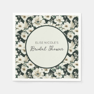 Elegante ivoren bloemen servet