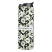 Elegante ivoren bloemen thermosbeker (Gedraaid links)