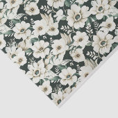 Elegante Ivoren Bloemen Tissuepapier (Detail)