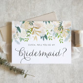 Elegante ivoren bloemen zal je mijn bruidsmeisje z kaart