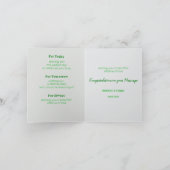 Elegante ivoren bloemenbruiloft wensen gefelicitee bedankkaart (Binnen)