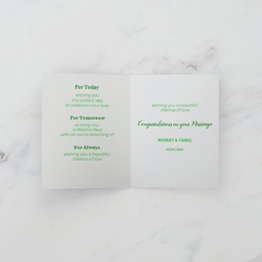 Elegante ivoren bloemenbruiloft wensen gefelicitee bedankkaart (Binnen)