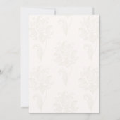 Elegante ivoren blush Paisley Magnolia bruiloft Kaart (Achterkant)