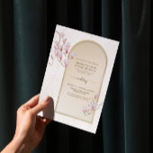 Elegante ivoren blush Paisley Magnolia bruiloft Kaart
