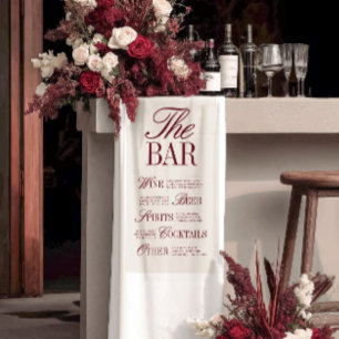Elegante Ivoren Bruiloftsbar Menu Ontvangst Decora Spandoek