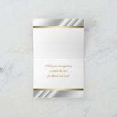 Elegante ivoren en gouden krullen bedankje bedankkaart (Binnen)