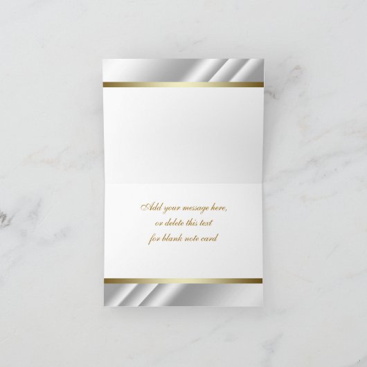 Elegante ivoren en gouden krullen Bedankt (Binnen)