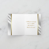 Elegante ivoren gouden wervel bedankkaart (Binnen)