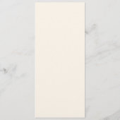 Elegante Ivoren Moderne Trouw Menu (Achterkant)