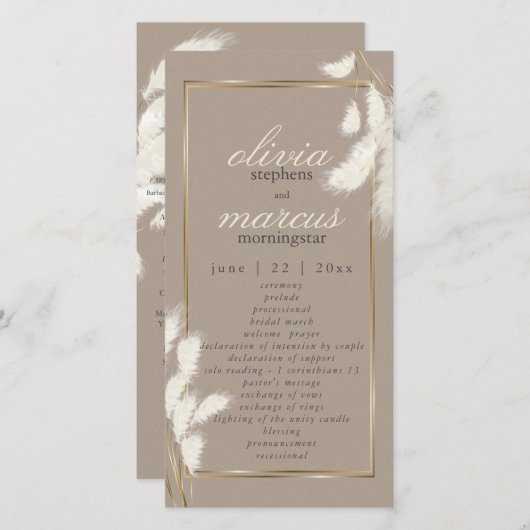 Elegante ivoren pampas gras Abby1 (Voorkant / Achterkant)