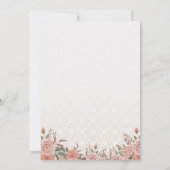 Elegante Ivoren Perzik Bloemen Islamitische Moslim Kaart (Achterkant)