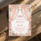 Elegante Ivoren Perzik Bloemen Islamitische Moslim Kaart