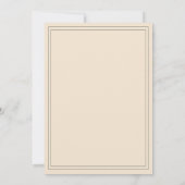 Elegante ivoren trouwuitnodiging kaart (Achterkant)