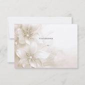 Elegante ivoren witte bloemen bedankkaart (Achterkant)