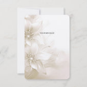 Elegante ivoren witte bloemen bedankkaart (Achterkant)