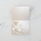 Elegante ivoren witte bloemen bedankkaart (Binnen)