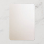 Elegante ivoren witte bloemen Detail behuizing Kaa Informatiekaartje (Achterkant)