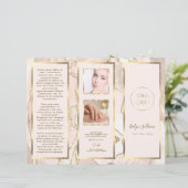 Elegante Ivory Blush en Gold Agaat Brochure (Staand voorkant)