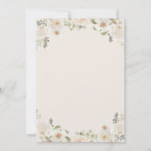 Elegante Ivory Garden Floral Baptism Uitnodiging (Achterkant)