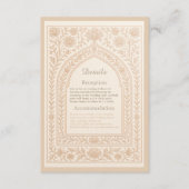 Elegante Ivory Rose Goud Arabische boog Bruiloft Informatiekaartje (Voorkant)