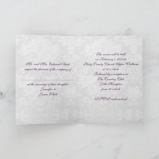 Elegante Ivy Bruiloft Suite Save the Date (Binnen)