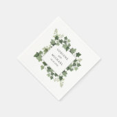Elegante Ivy en Fern Greenery bruiloft Servet (Hoek)