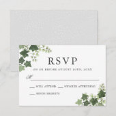 Elegante Ivy en varen bruiloft RSVP (Voorkant / Achterkant)