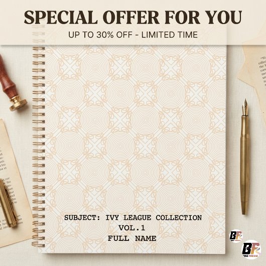Elegante Ivy League Geometrische Aangepaste Onderw Planner