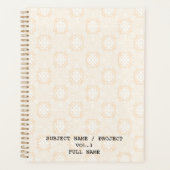 Elegante Ivy League Geometrische Aangepaste Onderw Planner (Voorkant)