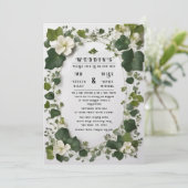 Elegante Ivy Trouwtafel Plan en Uitnodigingen (Staand voorkant)