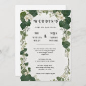 Elegante Ivy Trouwtafel Plan en Uitnodigingen (Voorkant / Achterkant)