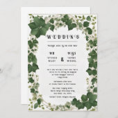 Elegante Ivy Trouwtafel Plan en Uitnodigingen (Voorkant / Achterkant)