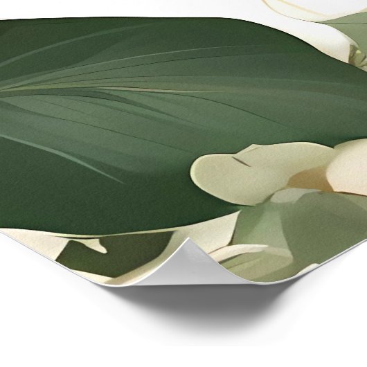 Elegante Ivy Trouwtafel Plan en Uitnodigingen Poster (Hoek)