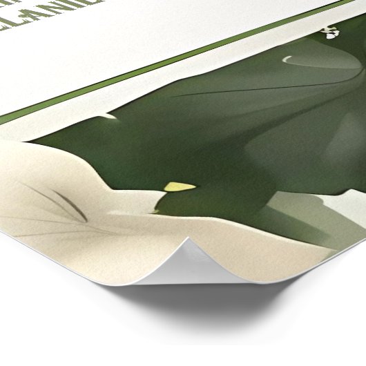 Elegante Ivy Trouwtafel Plan en Uitnodigingen Poster (Hoek)