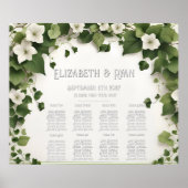 Elegante Ivy Trouwtafel Plan en Uitnodigingen Poster (Voorkant)