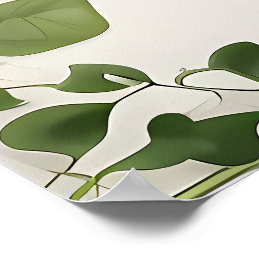 Elegante Ivy Trouwtafel Plan en Uitnodigingen Poster (Hoek)