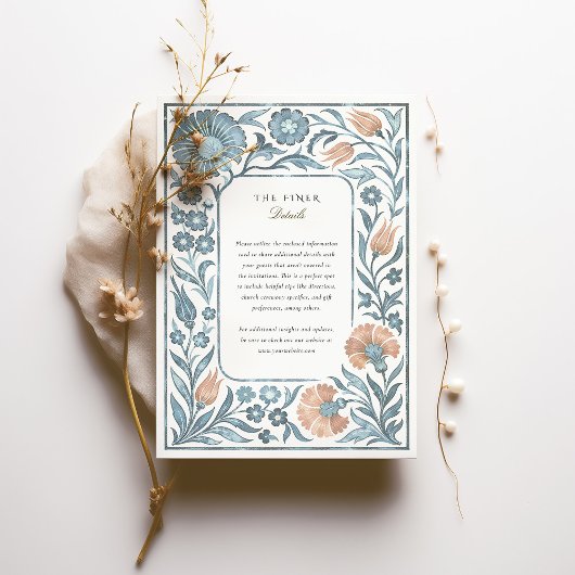 Elegante Iznik stijl Bloemen bruiloft Kaart