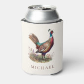 Elegante jacht fazant aangepaste naam blikjeskoeler (Blikje Achterkant)