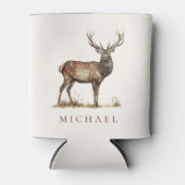 Elegante Jacht Hert Herten Aangepaste Naam Vakanti Blikjeskoeler (Voorkant)