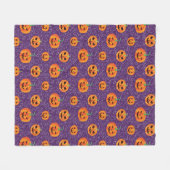 Elegante Jack O' Lanterns Fleece Deken (Voorkant (Horizontaal))