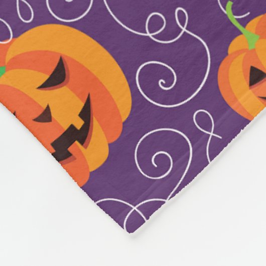 Elegante Jack O' Lanterns Fleece Deken (Hoek)