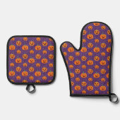 Elegante Jack O' Lanterns Ovenwant & Pannenlap Set (Voorkant)