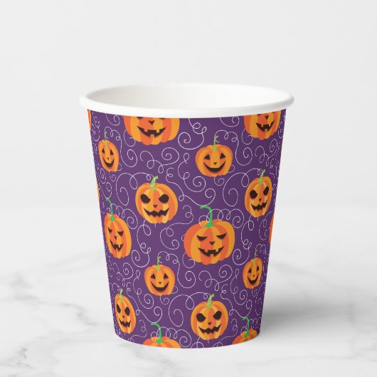 Elegante Jack O' Lanterns Papieren Bekers (Voorkant)