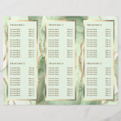 Elegante Jade Groene en Gouden Agate Brochure (Achterkant)