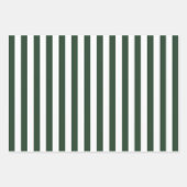 Elegante jager groen en wit gestreept patroon inpakpapier vel (Voorkant)