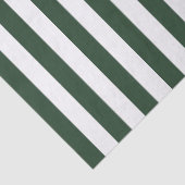 Elegante jager groen en wit gestreept patroon tissuepapier (Detail)